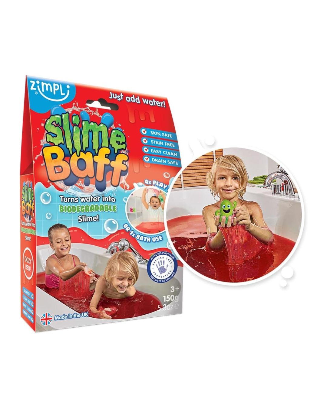 Zimpli Kids Slime Baff-Vibrant Red