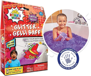 Ryan's World Glitter Gelli Baff -Shimmering Purple