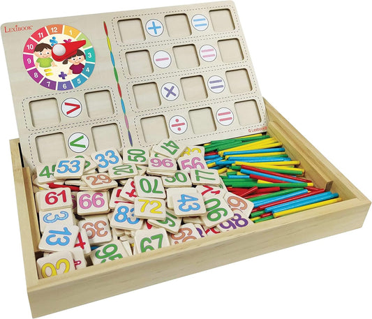 Lexibook: Bio Toys Math School (EDU200) - Wooden Counting Activity Box