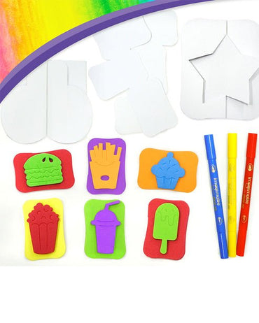Imagimake DIY Food Stamp Art – Washable & Reusable Craft Kit