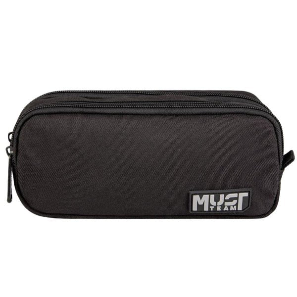 Must Pencil Case Barrel Monochrome Black with Gray