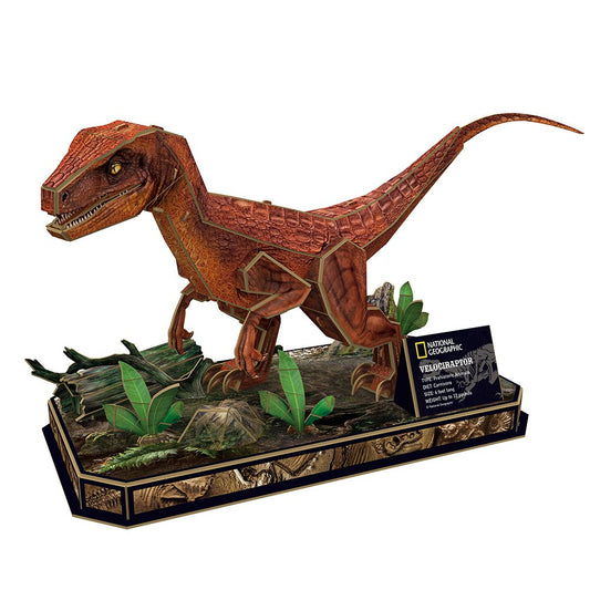 CubicFun: 3D Puzzle Velociraptor Large STEM Model Set