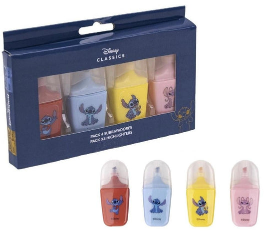 Disney Stitch: Pack of 4 Highlighters Set