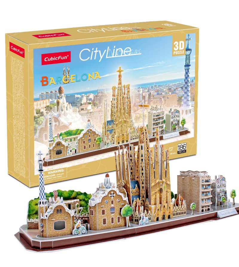 CubicFun 3D Puzzle: City Line Barcelona