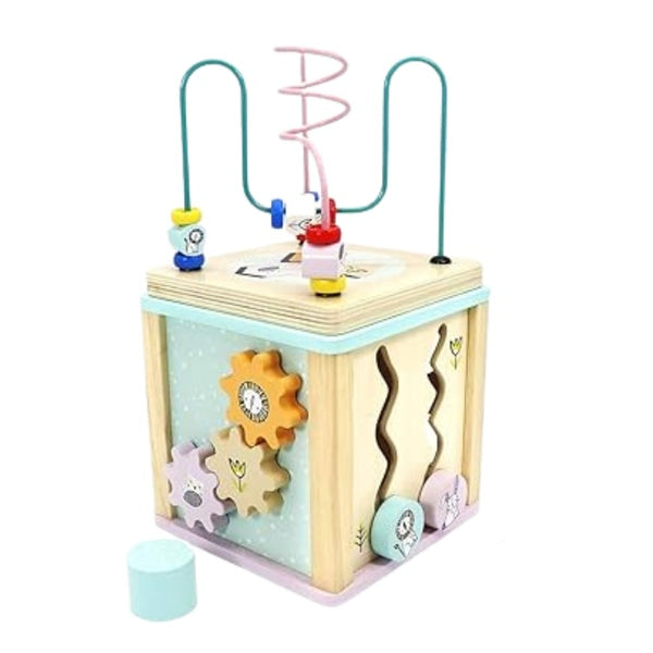 Alice 5-in-1 Wooden Activity Cube.