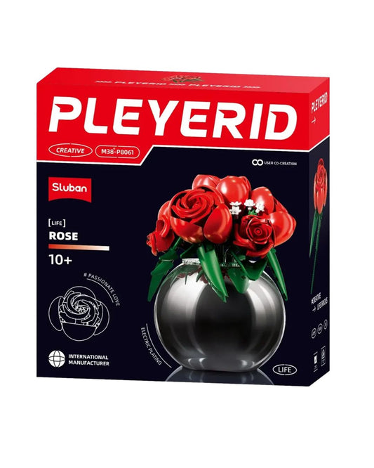 Sluban Rose Plated Vase Building Set