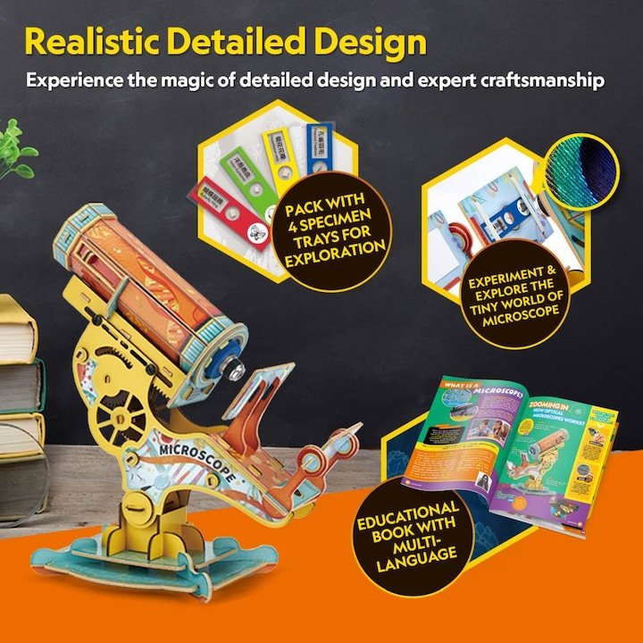 CubicFun: Puzzle 3D National Geographic - Microsope STEM Activity Kit