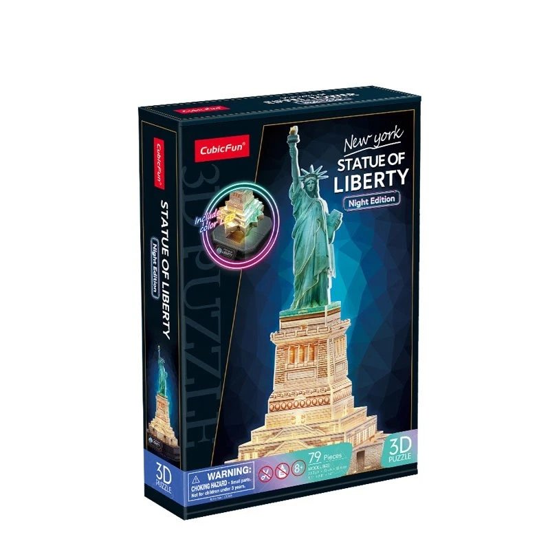 CubicFun: 3D Puzzle LED - Statue of Liberty Night Edition