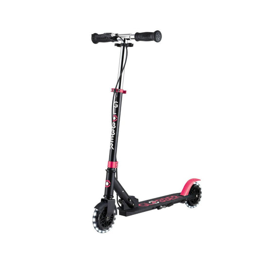 Globber Flow Element Junior Lights Black Pink Foldable Scooter