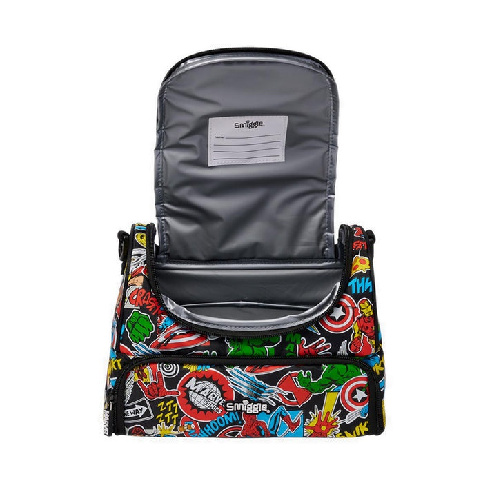 Smiggle x Marvel: Comics Double Compartment Lunchbox with Strap