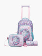 Must: 3-Piece Unicorn Print 16-inch Trolley Backpack Set