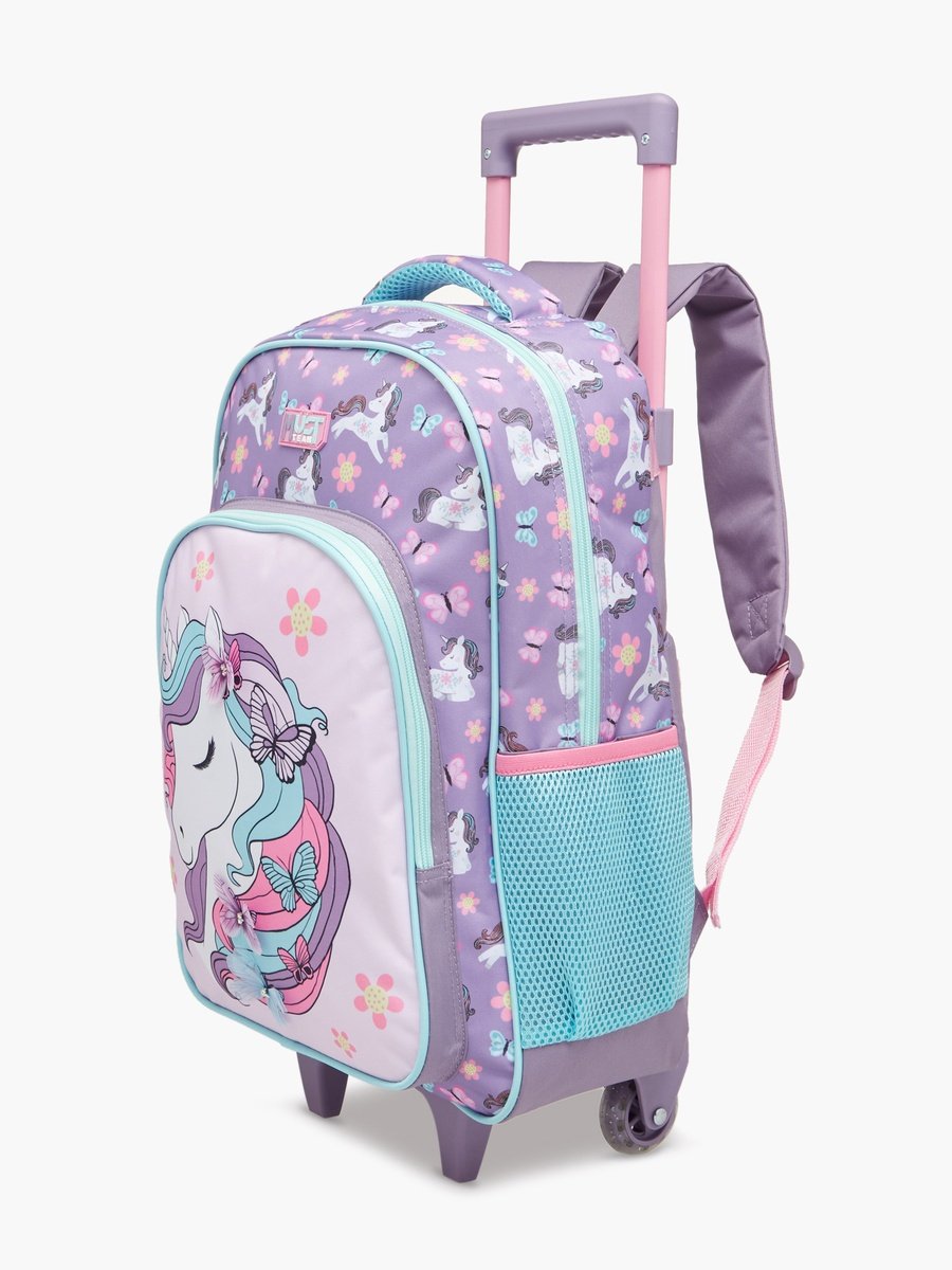 Must: 3-Piece Unicorn Print 16-inch Trolley Backpack Set