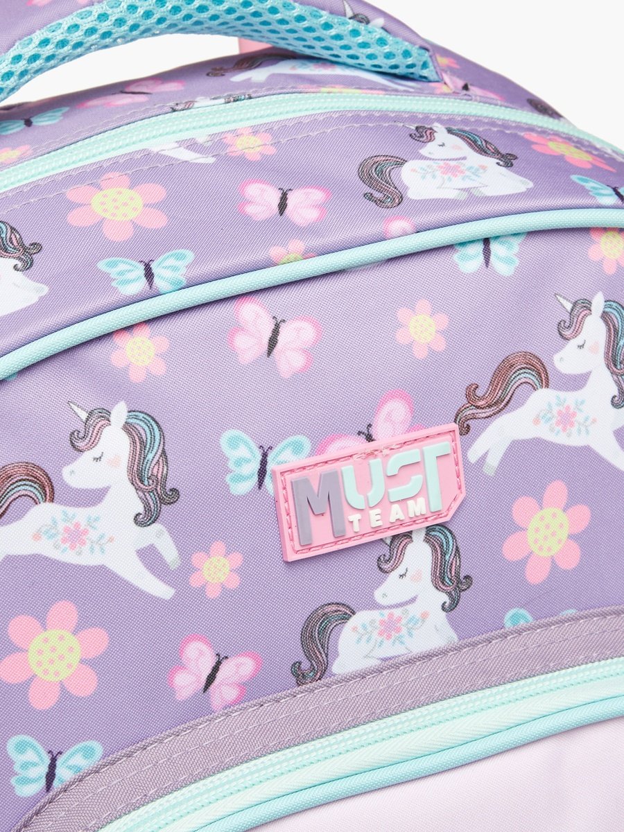 Must: 3-Piece Unicorn Print 16-inch Trolley Backpack Set