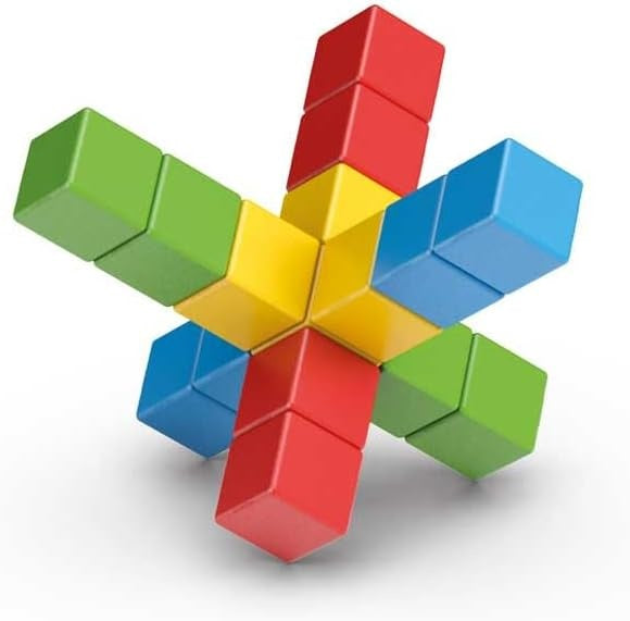 Geomag: Magicube Creative Magnets (16-Piece Set – 4 Colors)