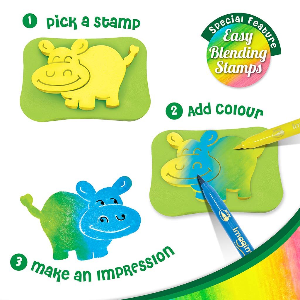 Imagimake Stamp Art Jungle – Coloring & Stamping Set