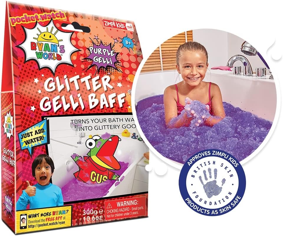 Ryan's World Glitter Gelli Baff -Shimmering Purple