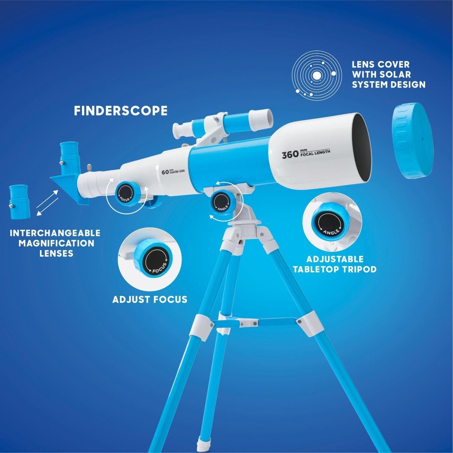 Discovery Mindblown Tabletop Toy Telescope Kit