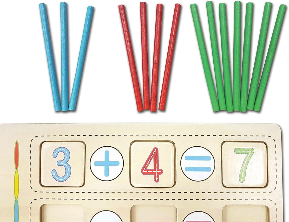 Lexibook: Bio Toys Math School (EDU200) - Wooden Counting Activity Box