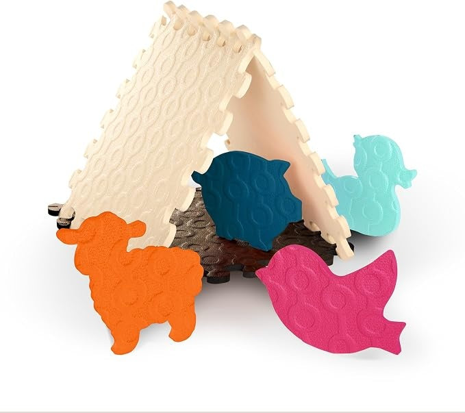 Animal Floor Mat (12 Interlocking & Removable Foam Tiles)