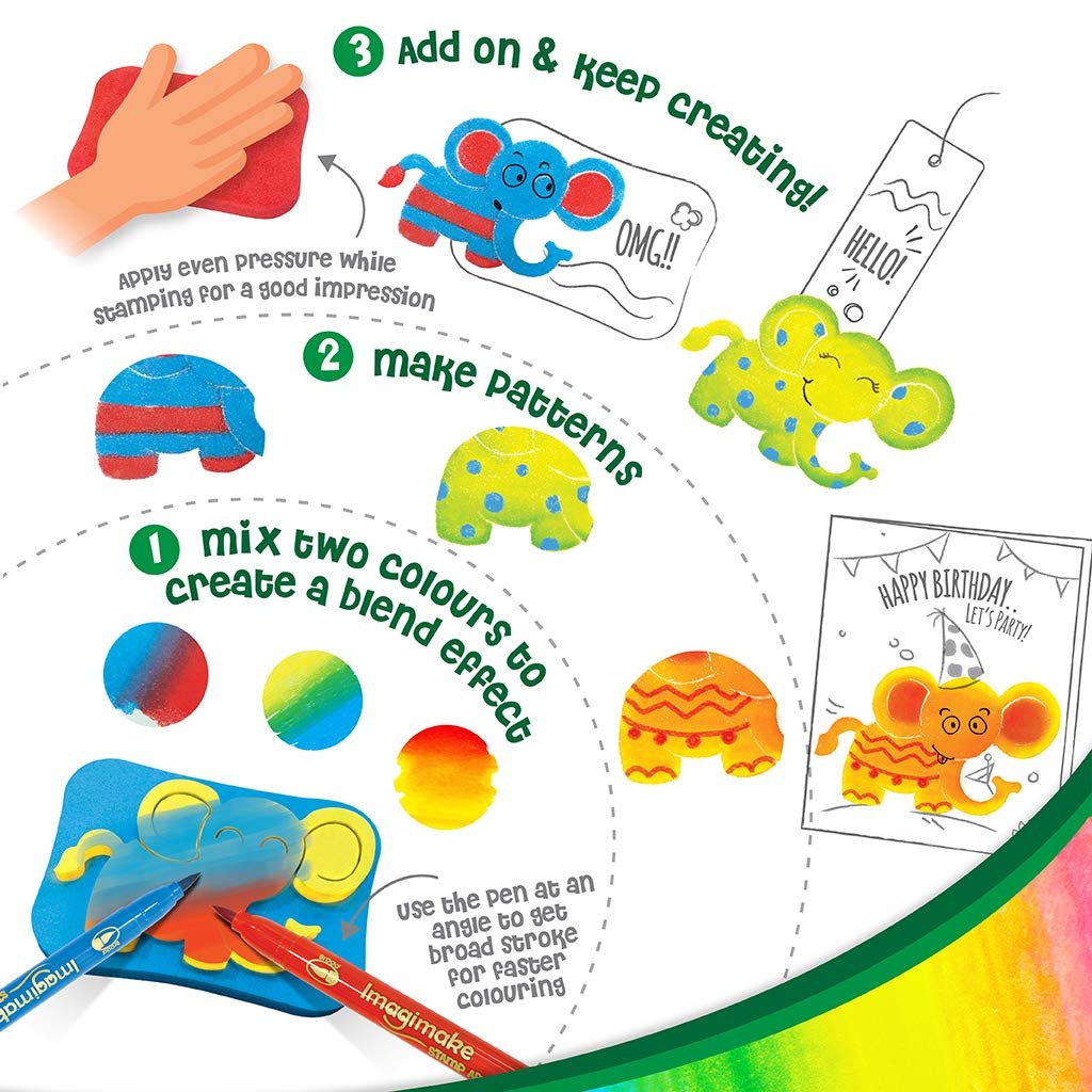 Imagimake Stamp Art Jungle – Coloring & Stamping Set