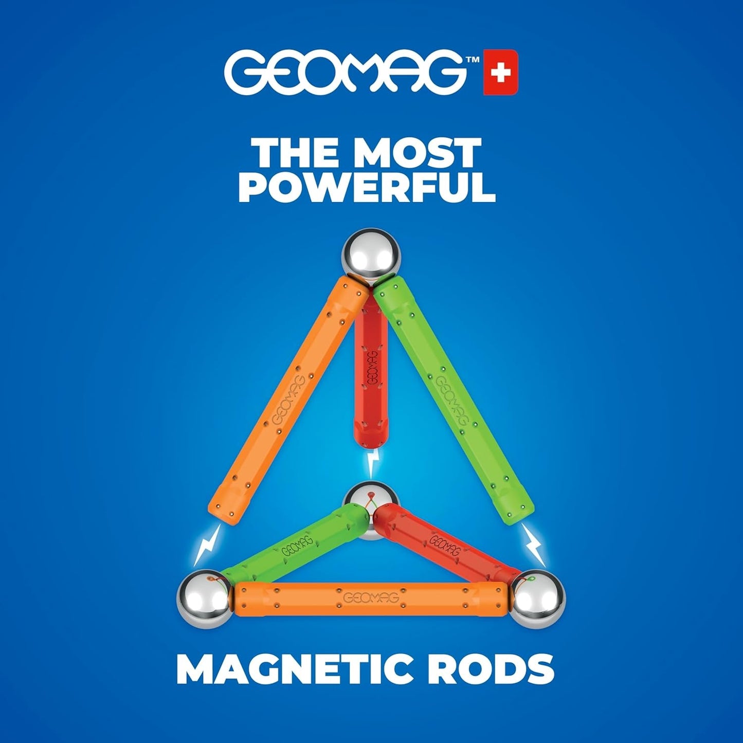 Build 3D structures with the Geomag EcoFriendly Supercolor 52-Piece
