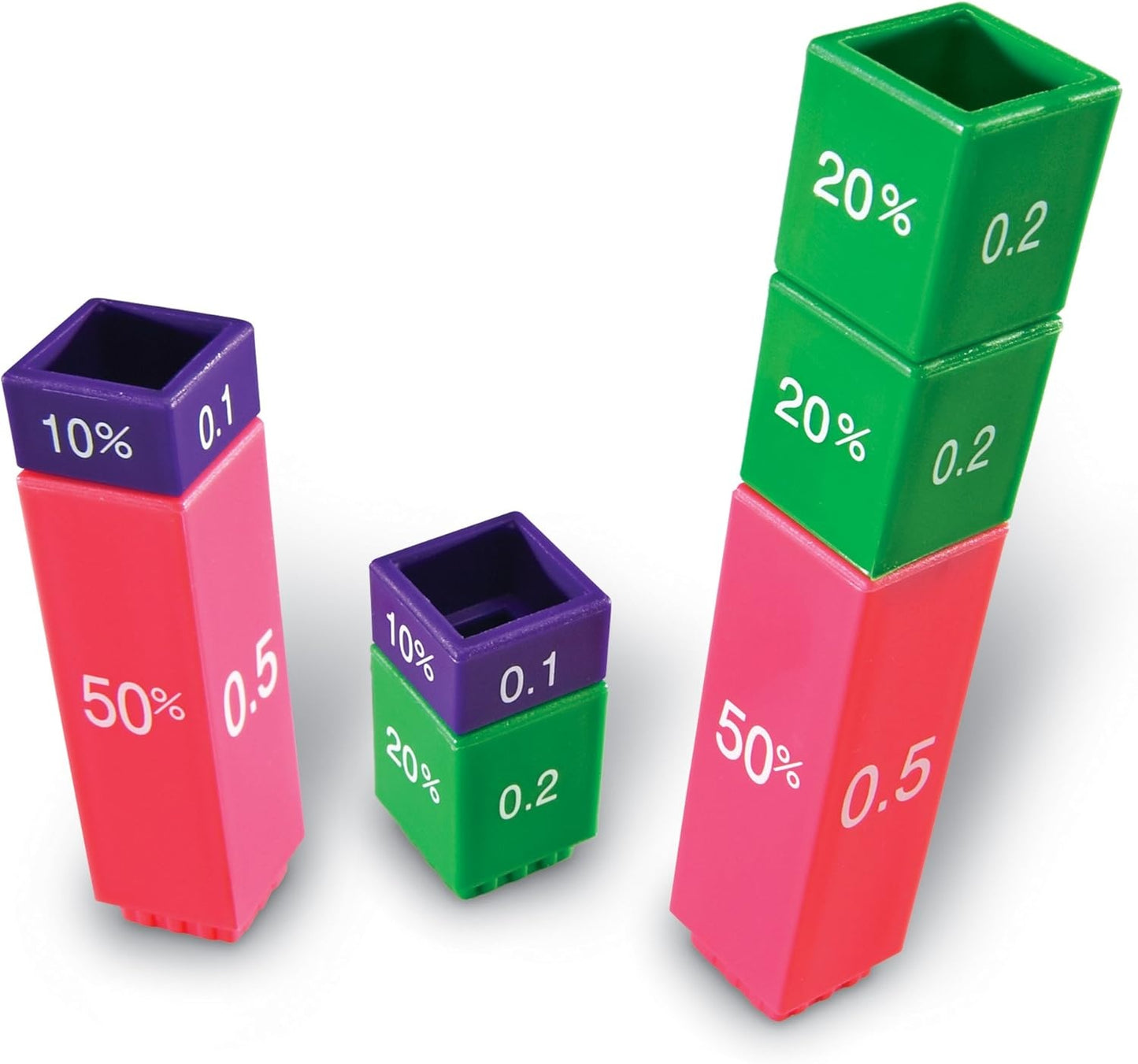 Learning Resources Fraction Tower Equivalency Cubes