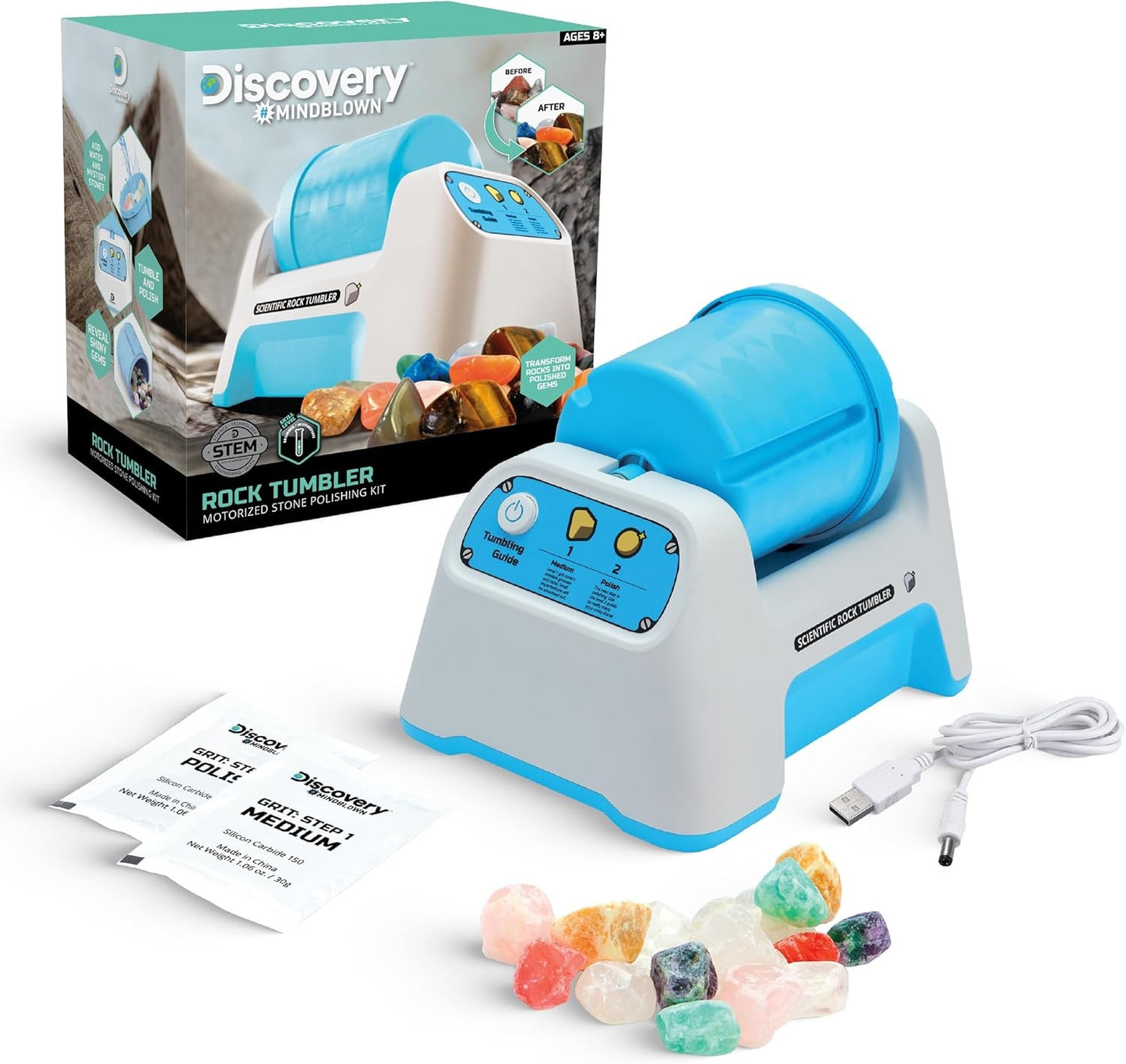 Discovery Motorized Rock Tumbler Experiment Set