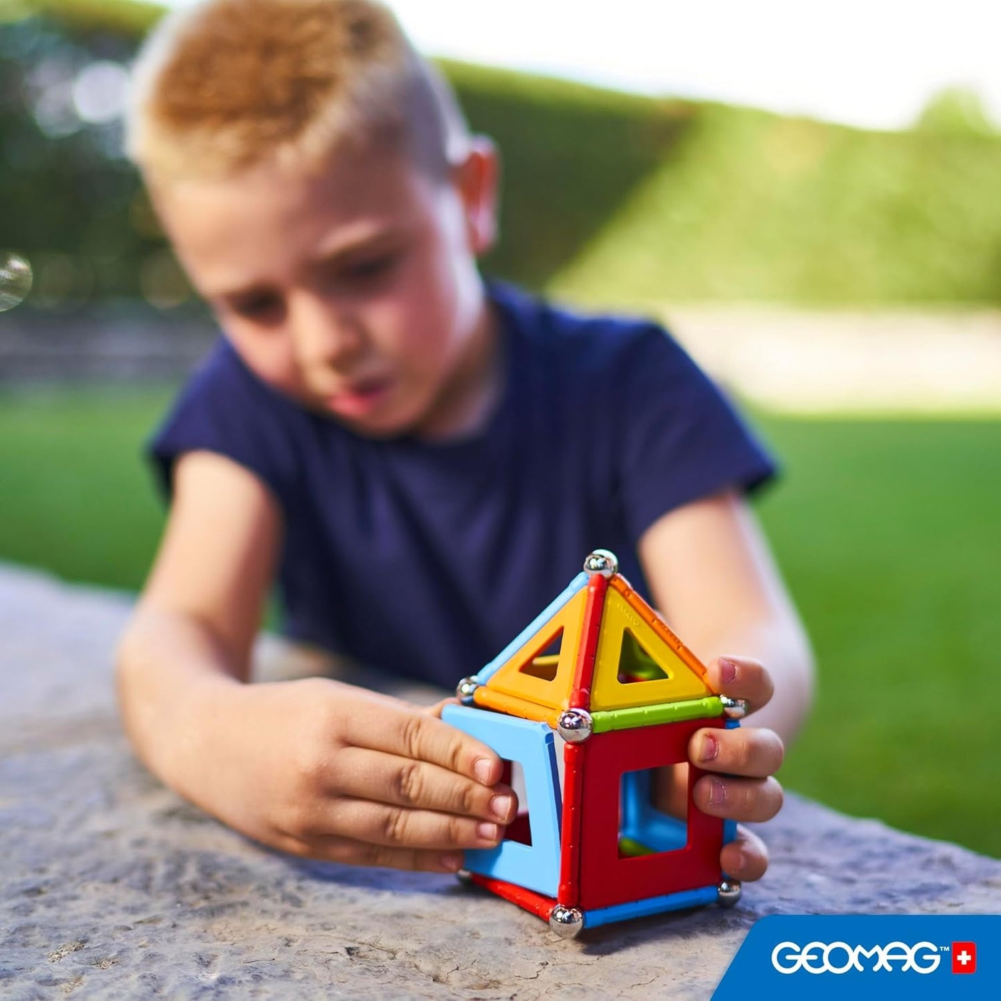 Build 3D structures with the Geomag EcoFriendly Supercolor 52-Piece