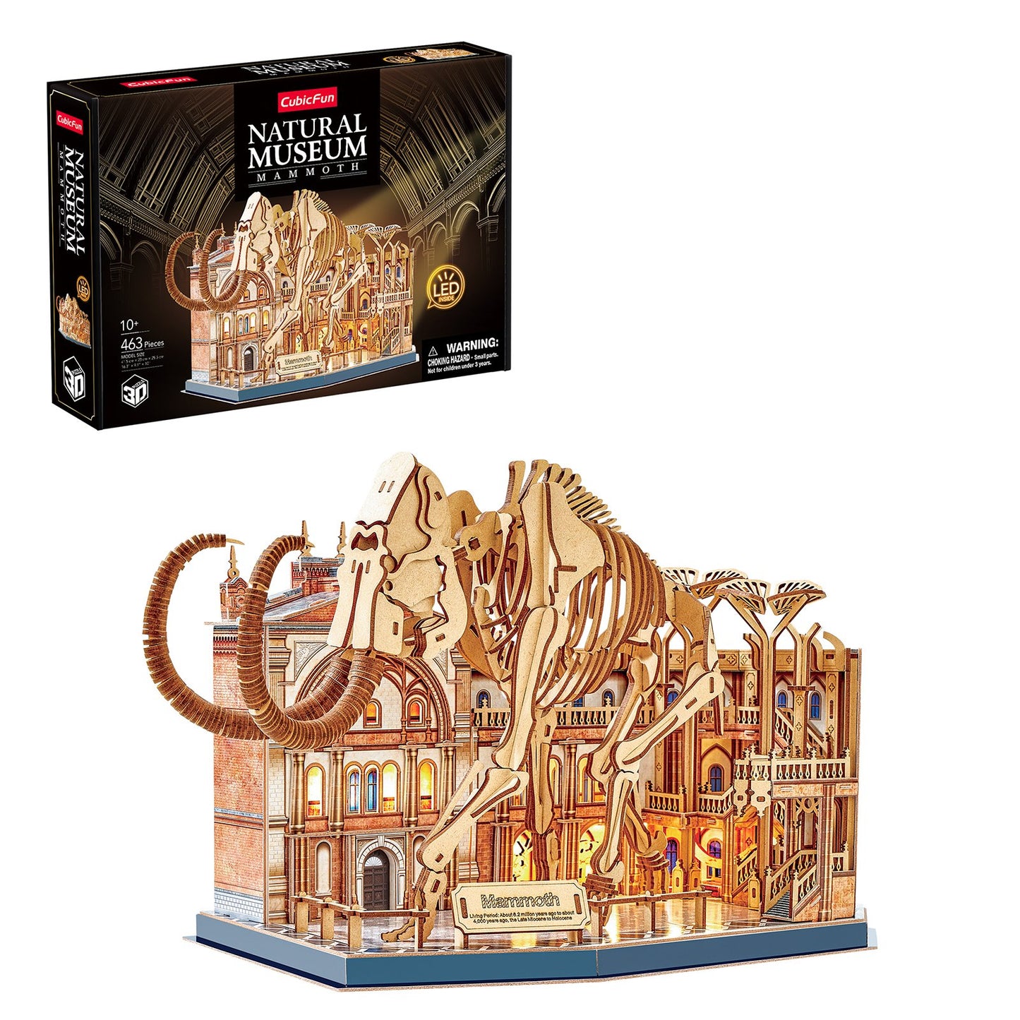 CubicFun: Natural History Museum Mammoth 3D LED Puzzle