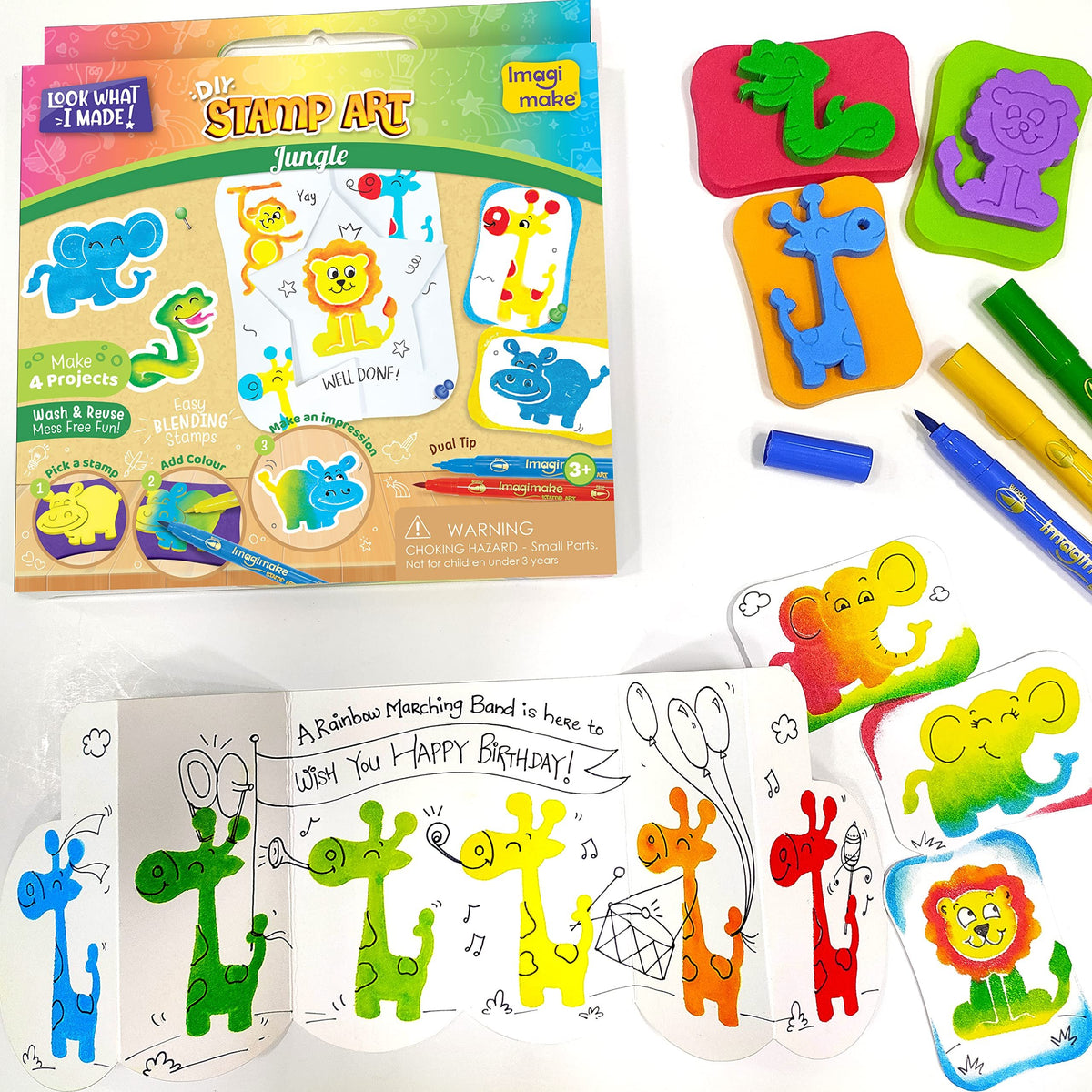 Imagimake Stamp Art Jungle – Coloring & Stamping Set