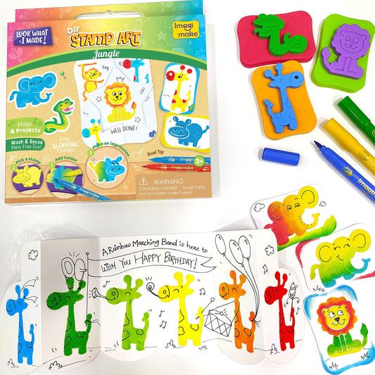 Imagimake Stamp Art Jungle – Coloring & Stamping Set