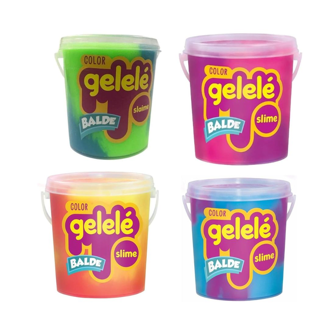 Slime Gelele Bucket 457g Bicolor Ploppy Assorted Colors