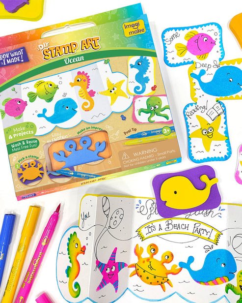 Imagimake DIY Ocean Stamp Art – Washable & Reusable Craft Kit