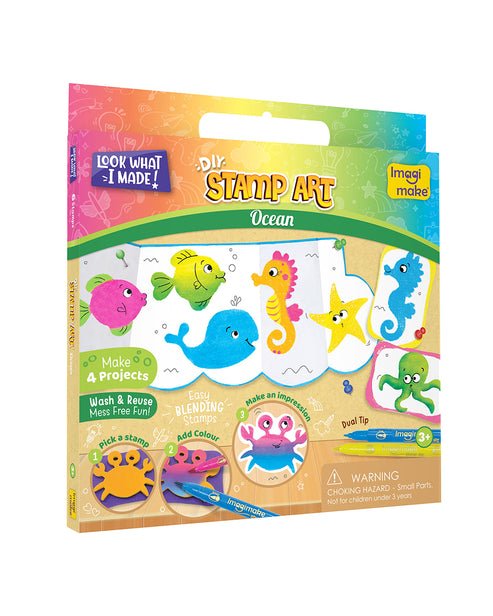 Imagimake DIY Ocean Stamp Art – Washable & Reusable Craft Kit