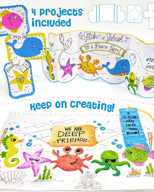 Imagimake DIY Ocean Stamp Art – Washable & Reusable Craft Kit