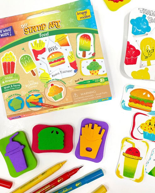Imagimake DIY Food Stamp Art – Washable & Reusable Craft Kit