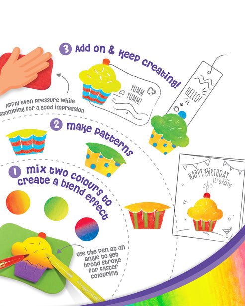 Imagimake DIY Food Stamp Art – Washable & Reusable Craft Kit