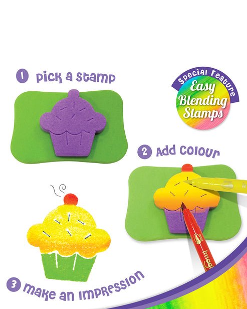 Imagimake DIY Food Stamp Art – Washable & Reusable Craft Kit