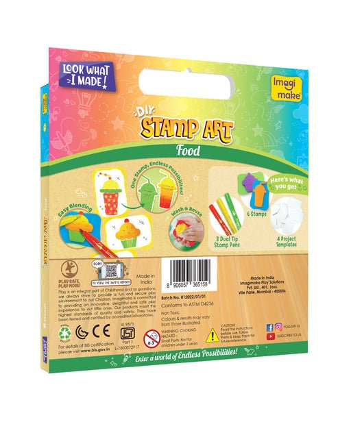 Imagimake DIY Food Stamp Art – Washable & Reusable Craft Kit
