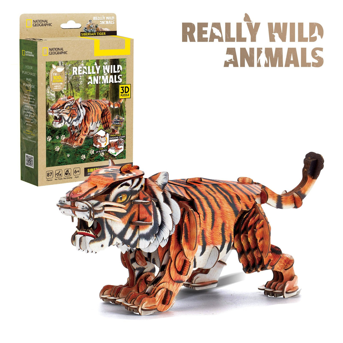 CubicFun: 3D Puzzle Siberian Tiger STEM Set