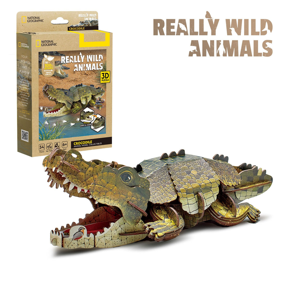 CubicFun: 3D Puzzle Crocodile STEM Set