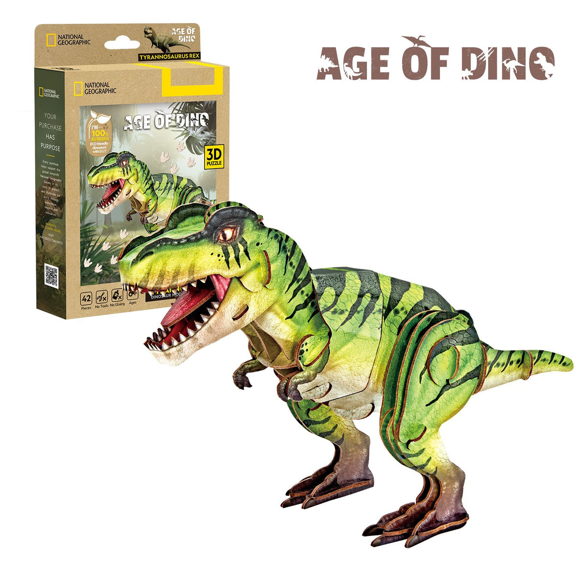 CubicFun: 3D Puzzle Tyrannosaurus Rex STEM Set