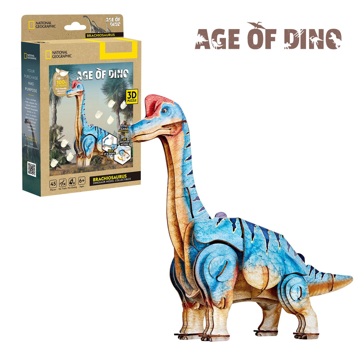 CubicFun: 3D Puzzle Brachiosaurus STEM Set