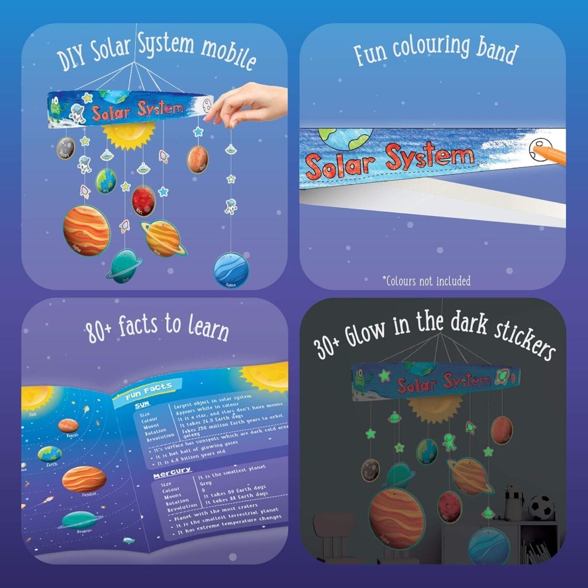 Imagimake Mapology Solar System Mobile Hanging DIY Craft Kit