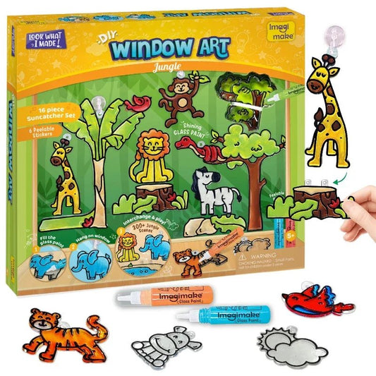 Imagimake Window Art Jungle – Glass Painting & Sun Catcher DIY Kit