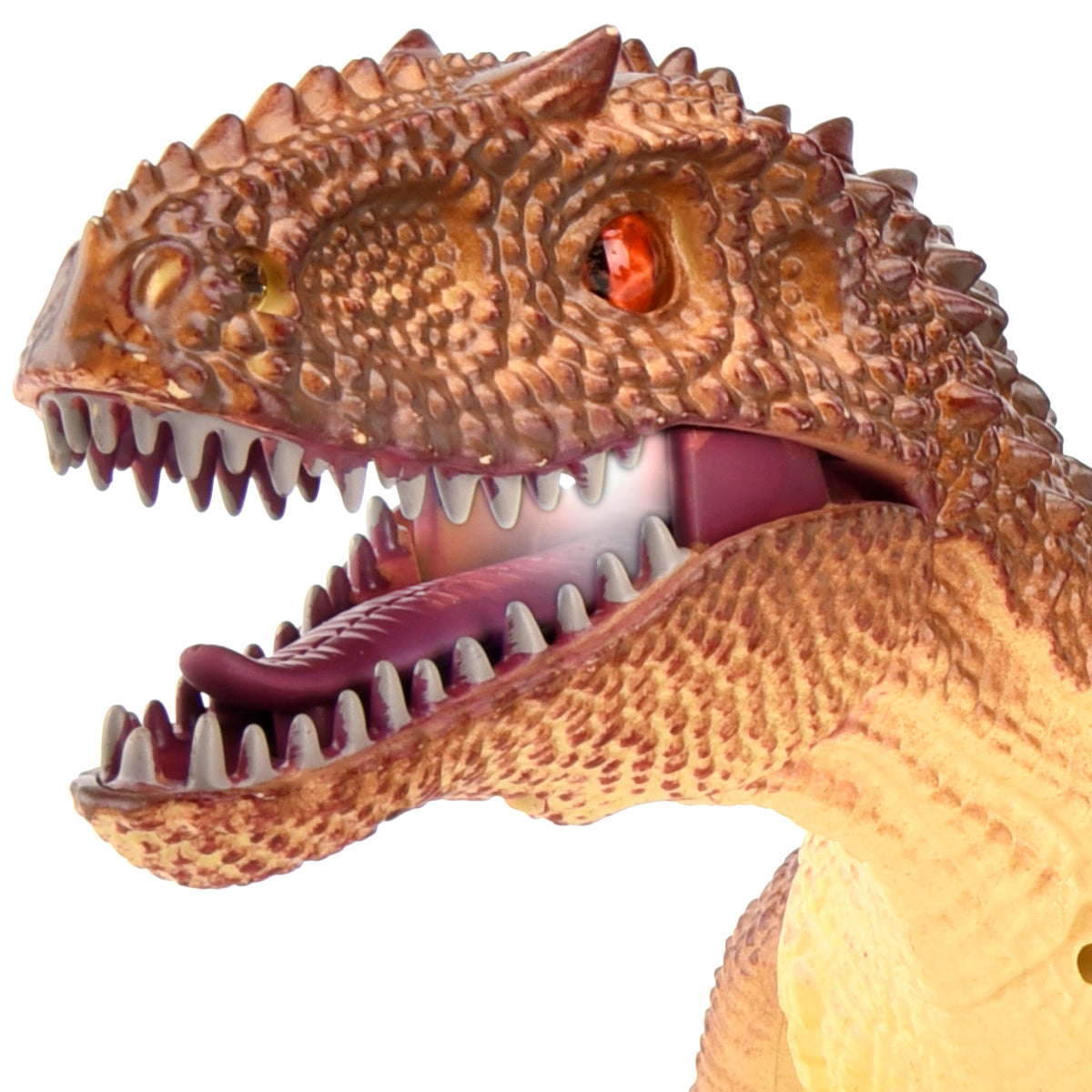 RC Roaring Raptor Brown Remote Control Dinosaur