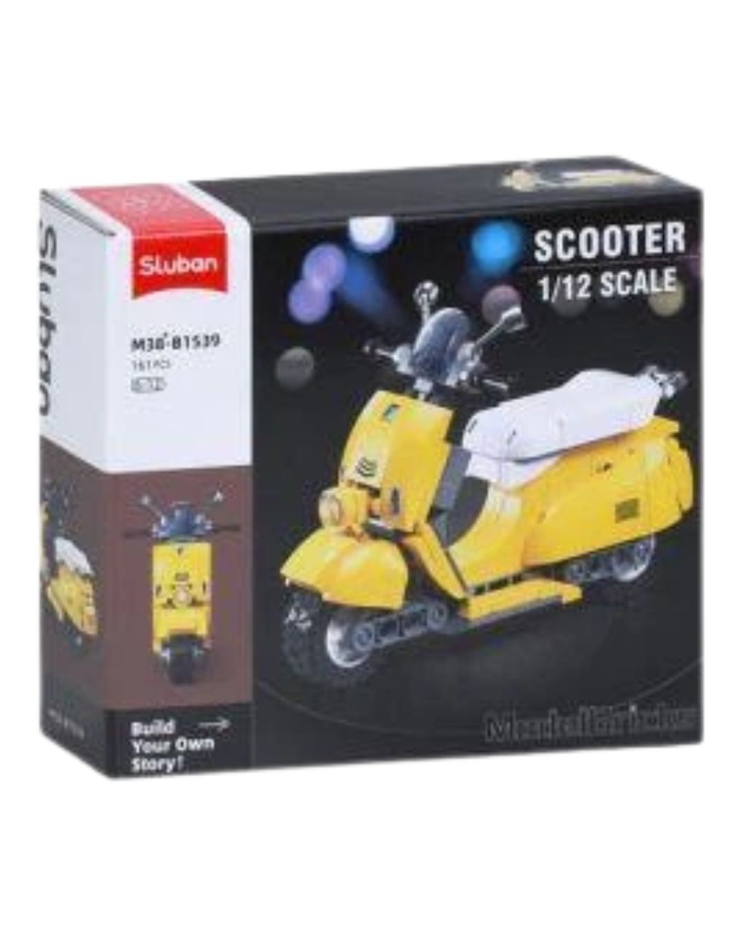 Sluban Model Bricks Yellow Scooter Building Set