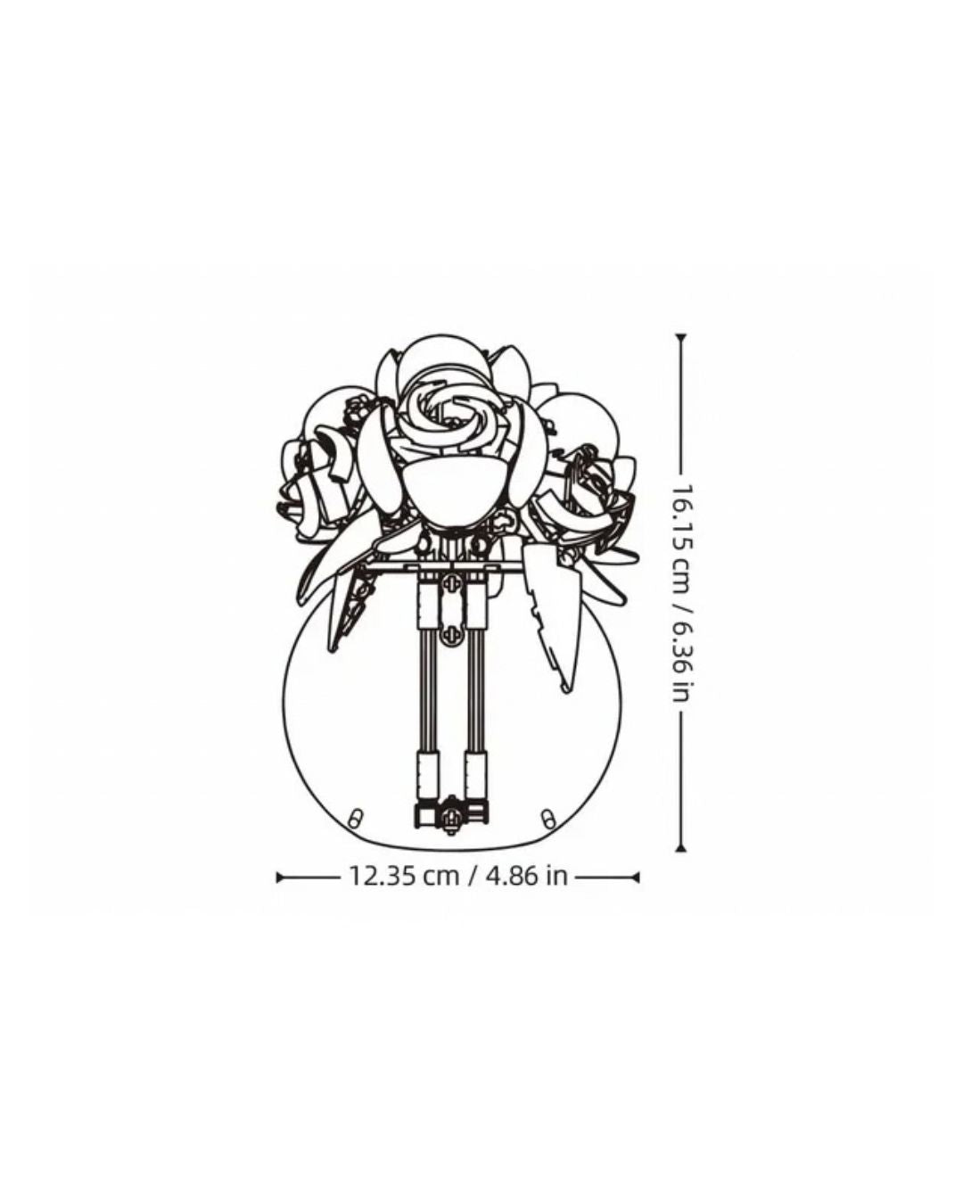 Sluban Rose Plated Vase Building Set