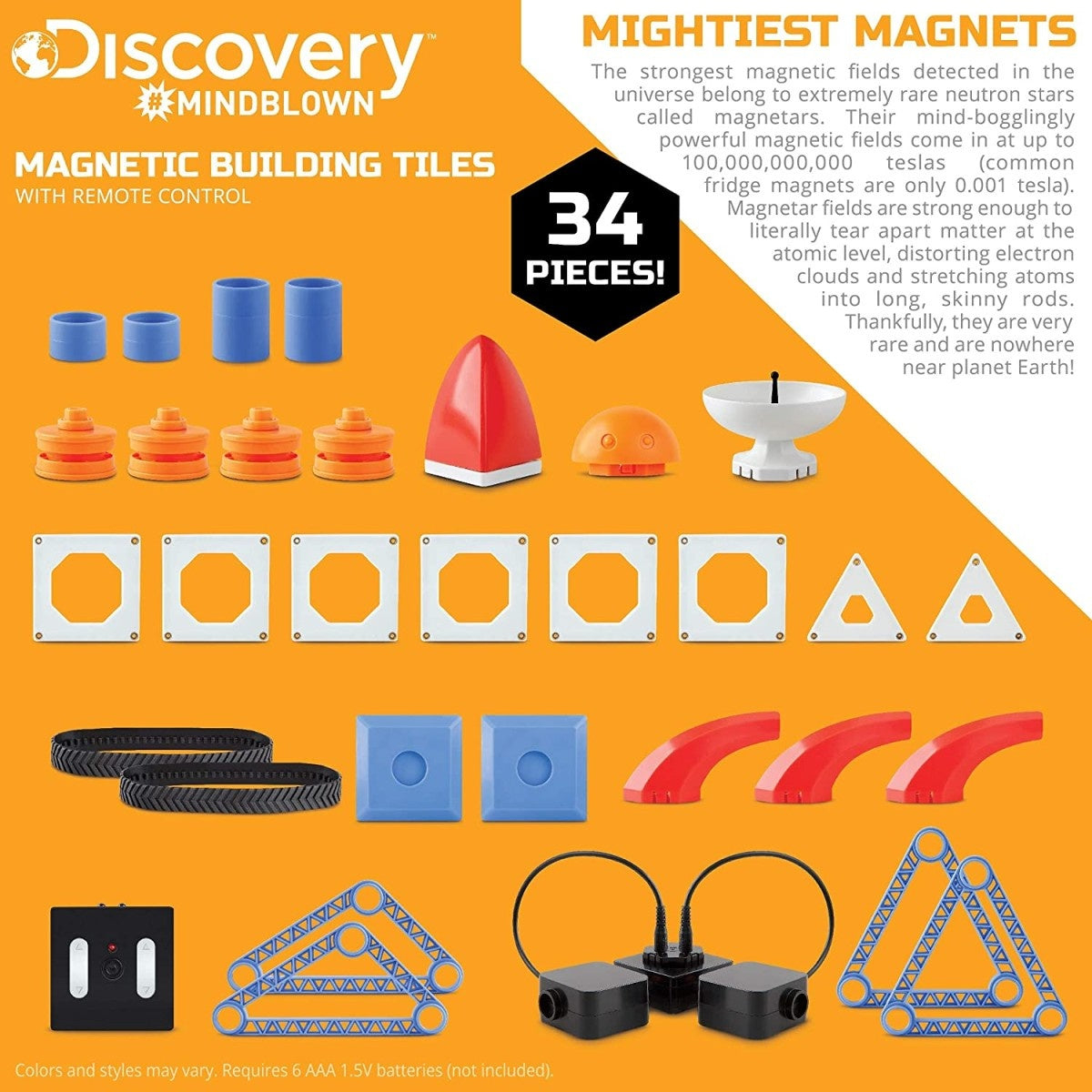 Discovery oy Magnetic Tiles with Remote Control Set