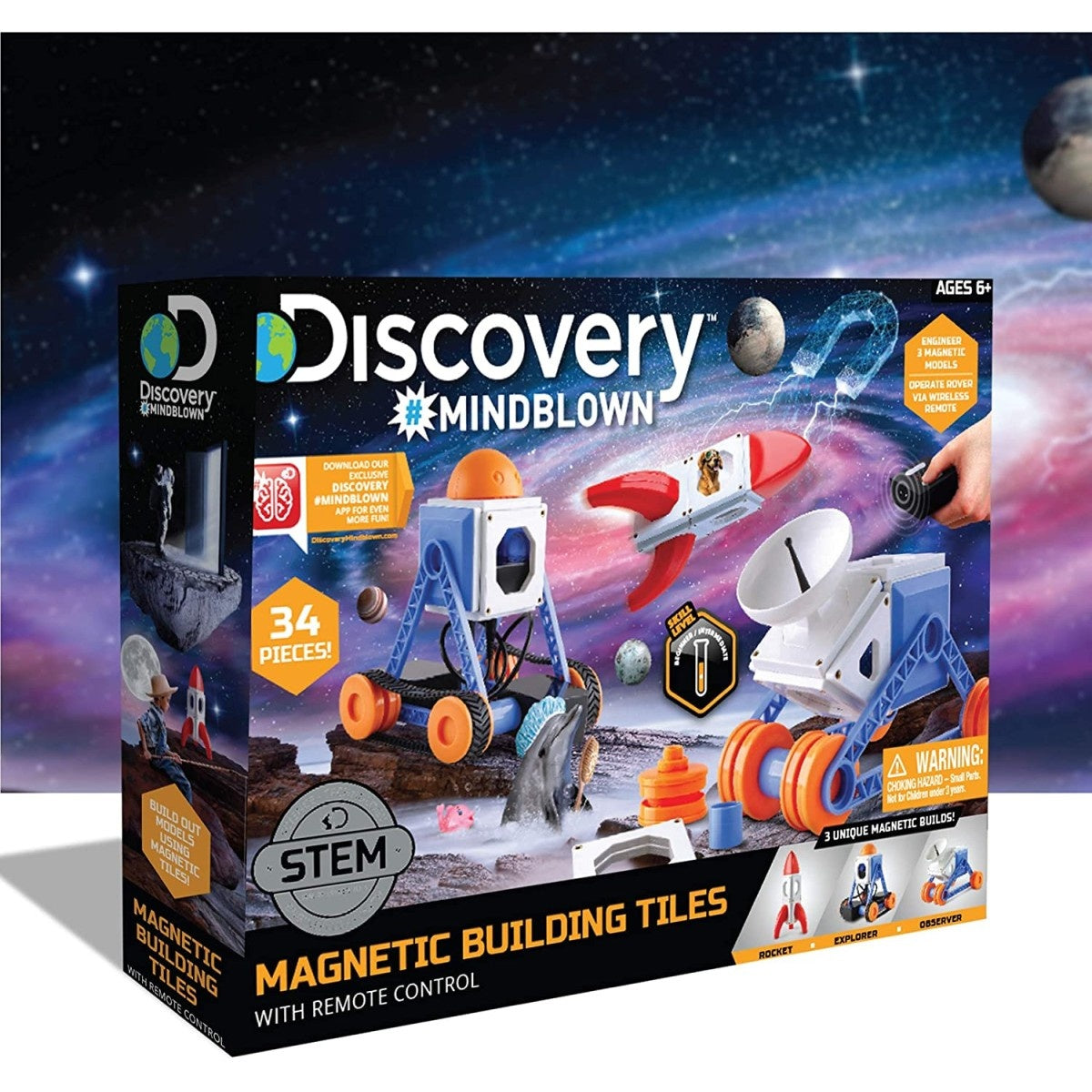 Discovery oy Magnetic Tiles with Remote Control Set